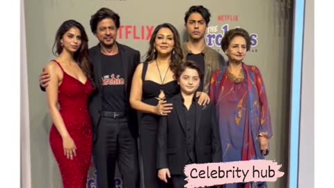 Shahrukh Khan with his family attend Archie's premier in Bandar ❤️‍🔥 ❤️