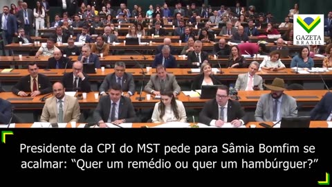 Presidente da CPI do MST pergunta se Sâmia Bomfim quer “remédio” ou “hambúrguer”