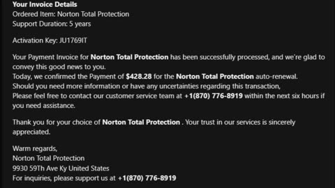 Two Outgoing Calls To Alleged Norton: 870-776-8919, February 12, 2024