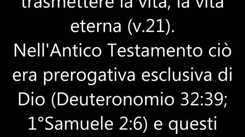 Gesù disse:Chi ascolta la mia parola e crede a colui che mi ha mandato ha vita eterna Gv 5,24;