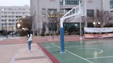 panoramic view of Busan National University on a quiet night