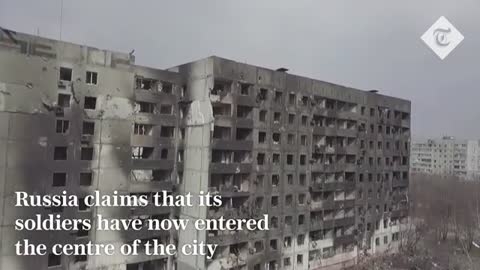 Drone footage shows devastation in Mariupol