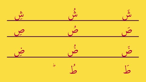 Pronunciation of Arabic letters as a song