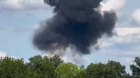 Jet crashes into an apartment building during air show in Van Buren Township, Michigan