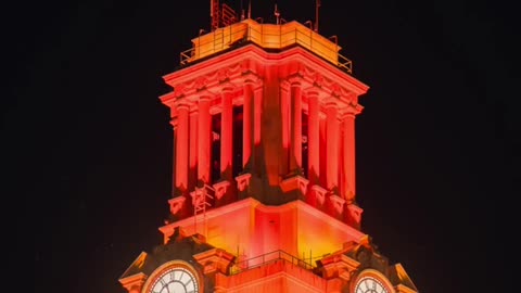 I captured a Lunar Eclipse aligned over the University of Texas tower