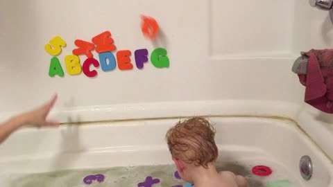 Baby Boy Laughs Every Time His Mother Throws Letters At The Wall