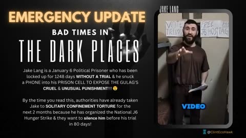 EMERGENCY UPDATE 🚨 J6 Political Prisoner Jake Lang | Locked Up For 1248 Days WITHOUT A TRIAL