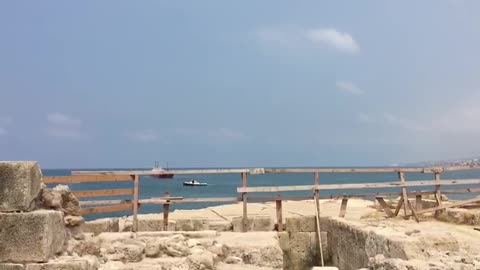 Ancient Castle in Port of Saida - Lebanon