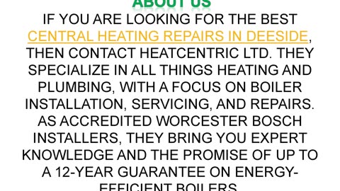 Best Central Heating Repairs in Deeside