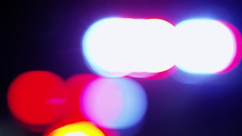 Blurred police lights