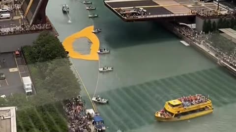 Ducky Race for the Special Olympics at the Chicago River 2024