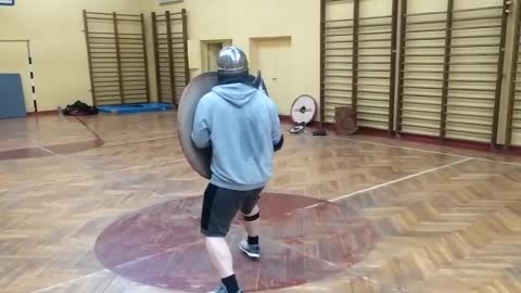 Viking vs Knight, swordfight training