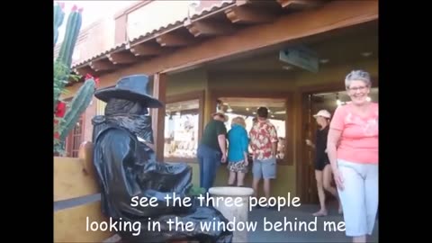 Living statue prank in public