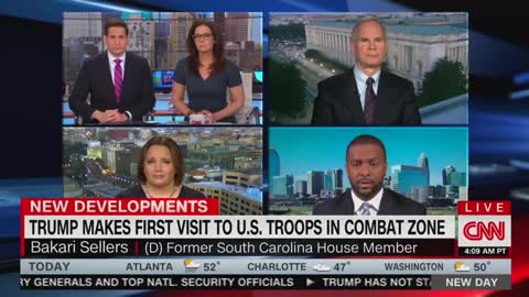 Trump shouldn’t be praised for visiting Iraq war zone, says CNN’s Bakari Sellers