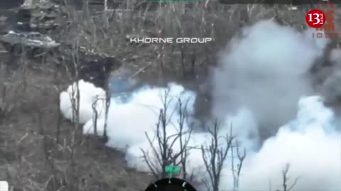 Ukrainian T-64 tank stops Russian T-72B3 near Avdiivka