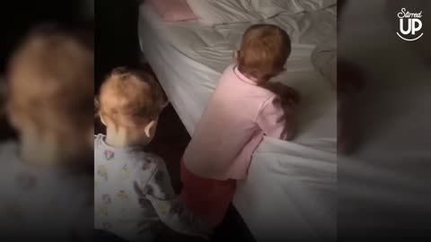 Mom Has To Stop Herself From Laughing As She Films Toddlers On A Mission