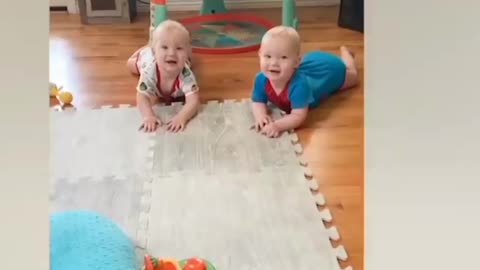 Tired baby literally falls asleep while bouncing in jumper