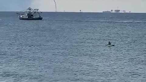 Epic waterspout seen off the coast of Dauphin Island in Alabama