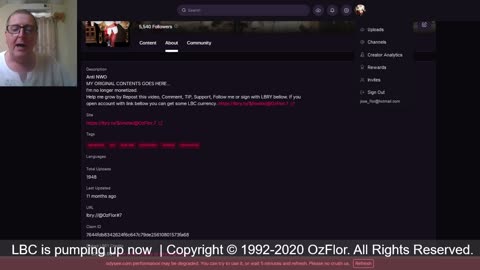 LBC cryptocurrency from LBRY/Odysee is pumping up now
