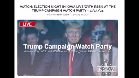 WATCH: Election Night in Iowa LIVE with RSBN at the Trump Campaign Watch Party