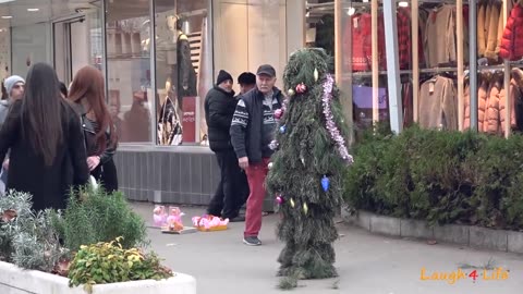 BUSHMAN PRANK - The Best Christmas tree Scare Prank Ever! | New Year's joke