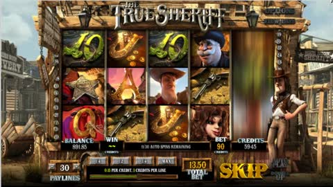 The True Sheriff Slot Casino free spins no deposit bonus free play game,