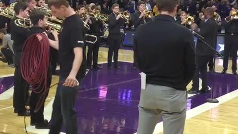 Trombone Choir Nails National Anthem