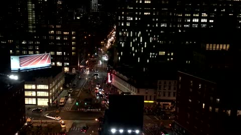 Dark Night Record street From balcony Hotel