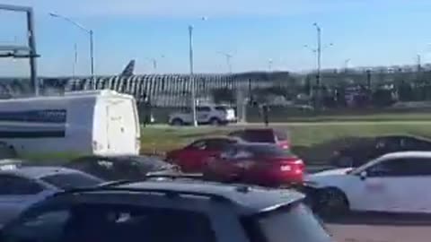 A protest in support of Palestine has caused a traffic jam on the way to O'Hare airport.