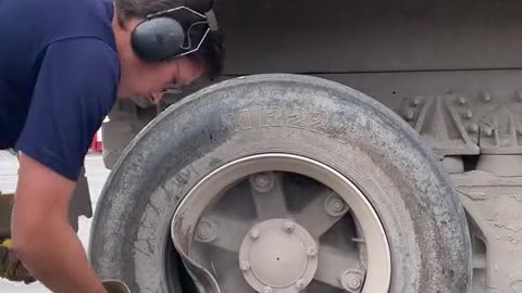 Deformation of large truck tires