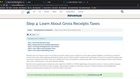 The Gross Receipts Tax