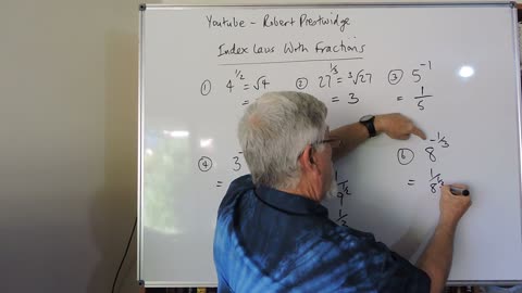 One Minute Math Index Laws With Fractions and Negatives