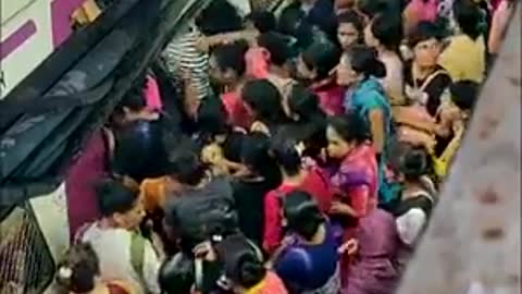 India's Most Crowded Station In Mumbai. Central Railway's Dadar Station At Night In Monsoon