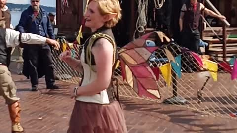 Port Townsend Steampunk Festival June 2022. #PortTownsend #Steampunk Street Performers.