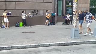 Wonderful NYC Street Music Group on a Saturday