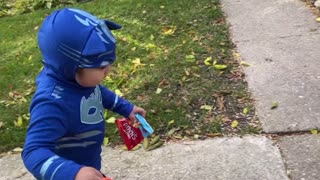 Kids enjoying halloween day