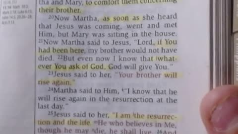 I am the resurrection & the life - John 11:17-27 NKJV