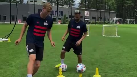 Training skills with New England Revolution MLS player Adam Buksa