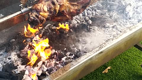 Lamb on the spit