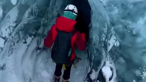 Exploring the blue glaciers of Iceland