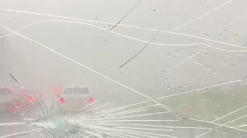 Hail Storm Wreaks Havoc on Highway