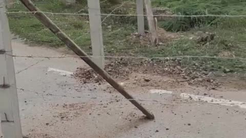 New Fence Perimeter Cuts Right into Road