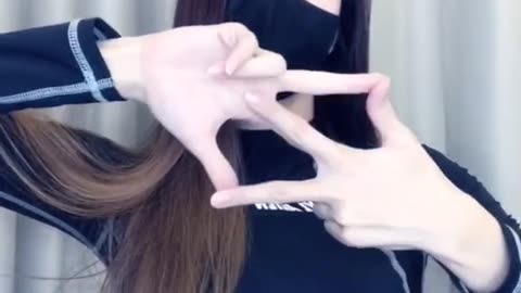 Sexy girl gesture dance and finger dance