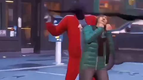 Funny LEGO SPIDERMAN saving girl