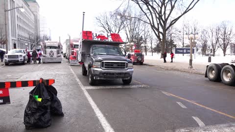 Truckers Convoy in Ottawa, Canada - January 31, 2022