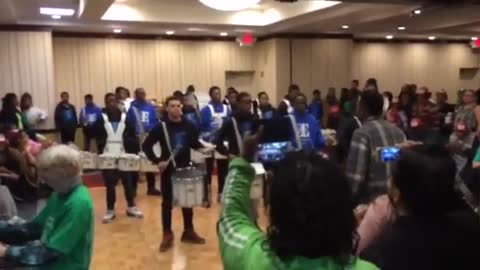 Drum LINE at JFK Hotel in Ney Your - Youth Program to promote Music and Skills