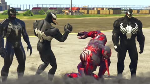 Random black venom and peter parker gta V video games funy