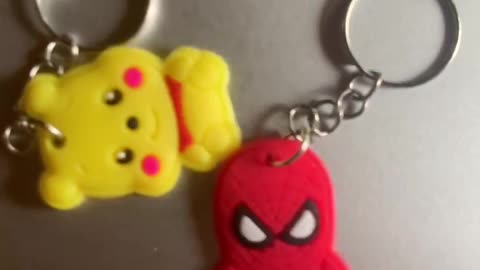 Key Pendant - small bowl bear and spider man