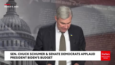 JUST IN- Chuck Schumer & Democrats Tout President Biden's $6.9 Trillion Budget Proposal