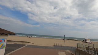 Pretend Drone footage. Bournemouth Beach. GoPro